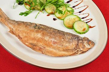 Image showing Fried peled fish