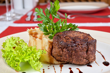 Image showing Fried steaks