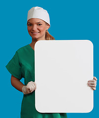Image showing Doctor with a Blank Board