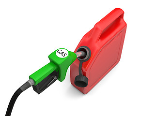 Image showing Petrol pump and jerry can