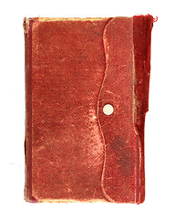Image showing very old note book on white