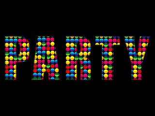 Image showing Party Letters Music Disco Colorful Alphabet