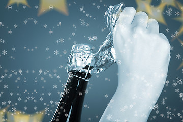 Image showing Opening champagne bottle