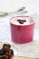 Image showing Mulberry smoothie