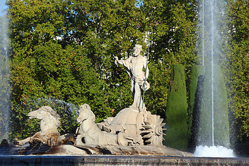 Image showing Neptune fountain in Madrid