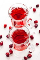 Image showing Hot drink with cranberries