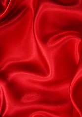 Image showing Smooth elegant red silk 