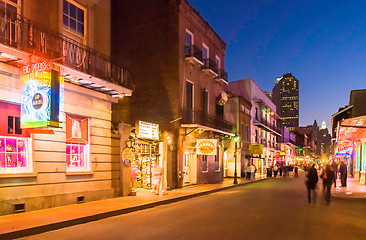 Image showing Bourbon Street at dusk