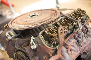 Image showing Rusty automotive engine