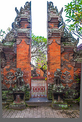 Image showing Bali temple gate