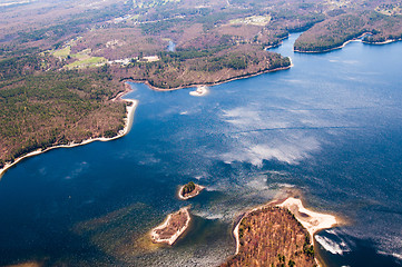 Image showing Wachusett Reservoir aerial