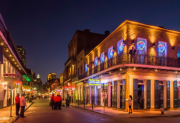 Image showing Bourbon Street at dusk