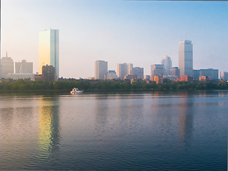 Image showing Boston's Back Bay skyline at dawn