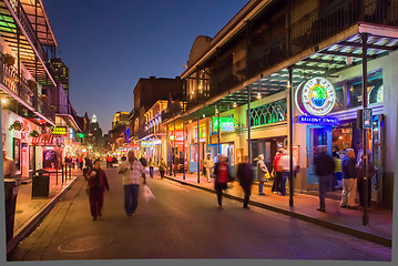 Image showing Bourbon Street at dusk