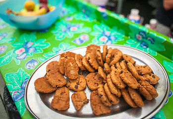 Image showing Tray of cookies