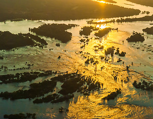 Image showing Zambezi river from the air