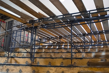 Image showing Wooden scaffolding