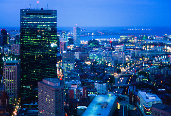 Image showing Boston at night