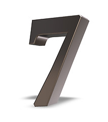 Image showing metal number seven