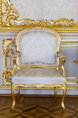 Image showing Antique gilded chair