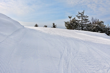 Image showing Slope on the skiing resort Rovaniemi, Finland