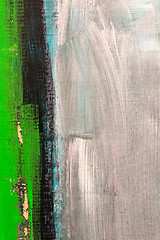 Image showing Green detail from painting