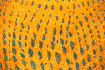 Image showing Yellow detail from painting 