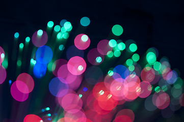 Image showing Festive lights and circles. Christmas background