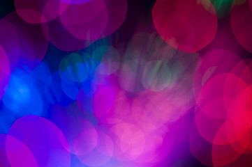 Image showing Festive lights and circles. Christmas background