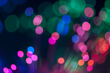 Image showing Festive lights and circles. Christmas background