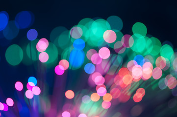 Image showing Festive lights and circles. Christmas background