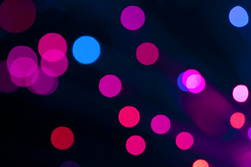 Image showing Festive lights and circles. Christmas background