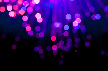 Image showing Festive lights and circles. Christmas background