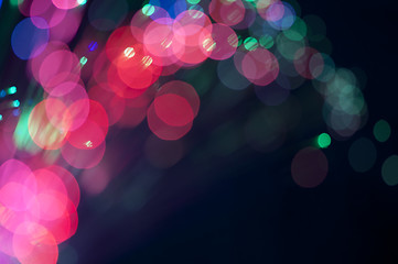 Image showing Festive lights and circles. Christmas background