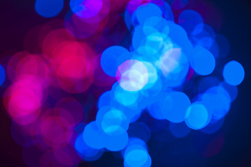 Image showing Festive lights and circles. Christmas background