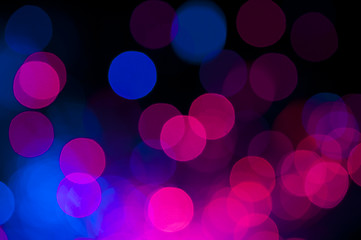 Image showing Festive lights and circles. Christmas background