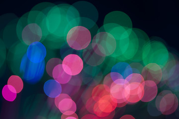 Image showing Festive lights and circles. Christmas background