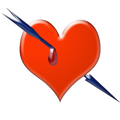 Image showing Arrow through the heart