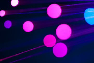 Image showing Festive lights and circles. Christmas background