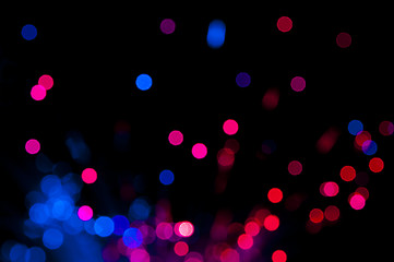 Image showing Festive lights and circles. Christmas background