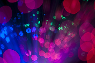 Image showing Festive lights and circles. Christmas background