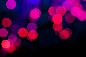 Image showing Festive lights and circles. Christmas background
