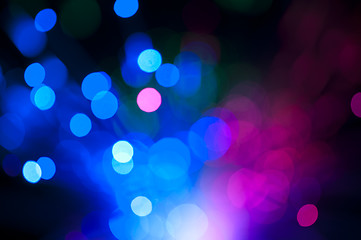 Image showing Festive lights and circles. Christmas background