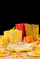 Image showing Birthday party still life