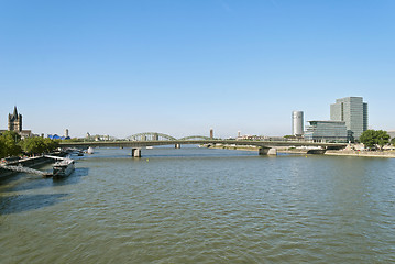 Image showing Deutzer Bridge in Cologne