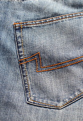Image showing blue jeans back