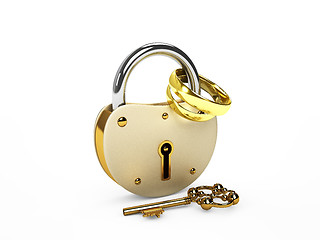 Image showing Lock and rings