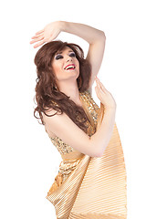 Image showing Portrait of drag queen. Man dressed as Woman