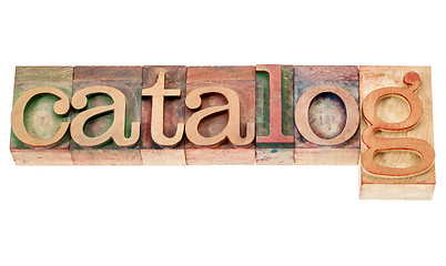 Image showing catalog word in wood type