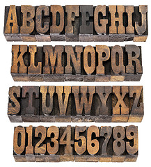 Image showing vintage letters and numbers